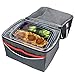 Freshware YH-8598 Reusable 15-Pack To-Go Bento Lunch Box Food Container with 3-Compartments and Lid - Microwave, Freezer, and Dishwasher Safe, 10x8 inch, 36 ounce