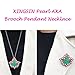 KINGSIN Vintage Pearl Brooch for Women AKA Sorority Gifts Alpha Kappa Alpha Paraphernalia Leaf Pins