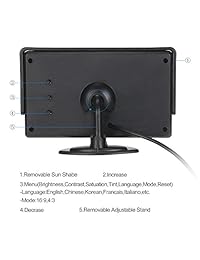 Cámara de respaldo y monitor Kit para Coche, universal impermeable vista trasera en la placa de licencia Coche Cámara trasera de Copia de seguridad + 4.3 LCD Monitor de visión trasera