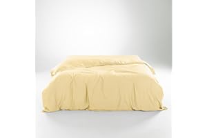 Olive + Crate Eucalyptus Cooling Duvet Cover King Size, Certified Tencel Lyocell Fiber from Austria for Quilt - Better Than Silk & Cotton, Butter Cream (90" x 102")