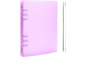 BAOFALI A5 6 Ring Binder Cover Clean Transparent Soft PVC for Refillable Notebook Shell withMatte surfaceforStamp & Die Stora