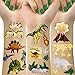 Dinosaur Temporary Tattoos For Kids, 4 Sheet Dinosaur Tattoos For Dinosaur Birthday Party Supplies Favors