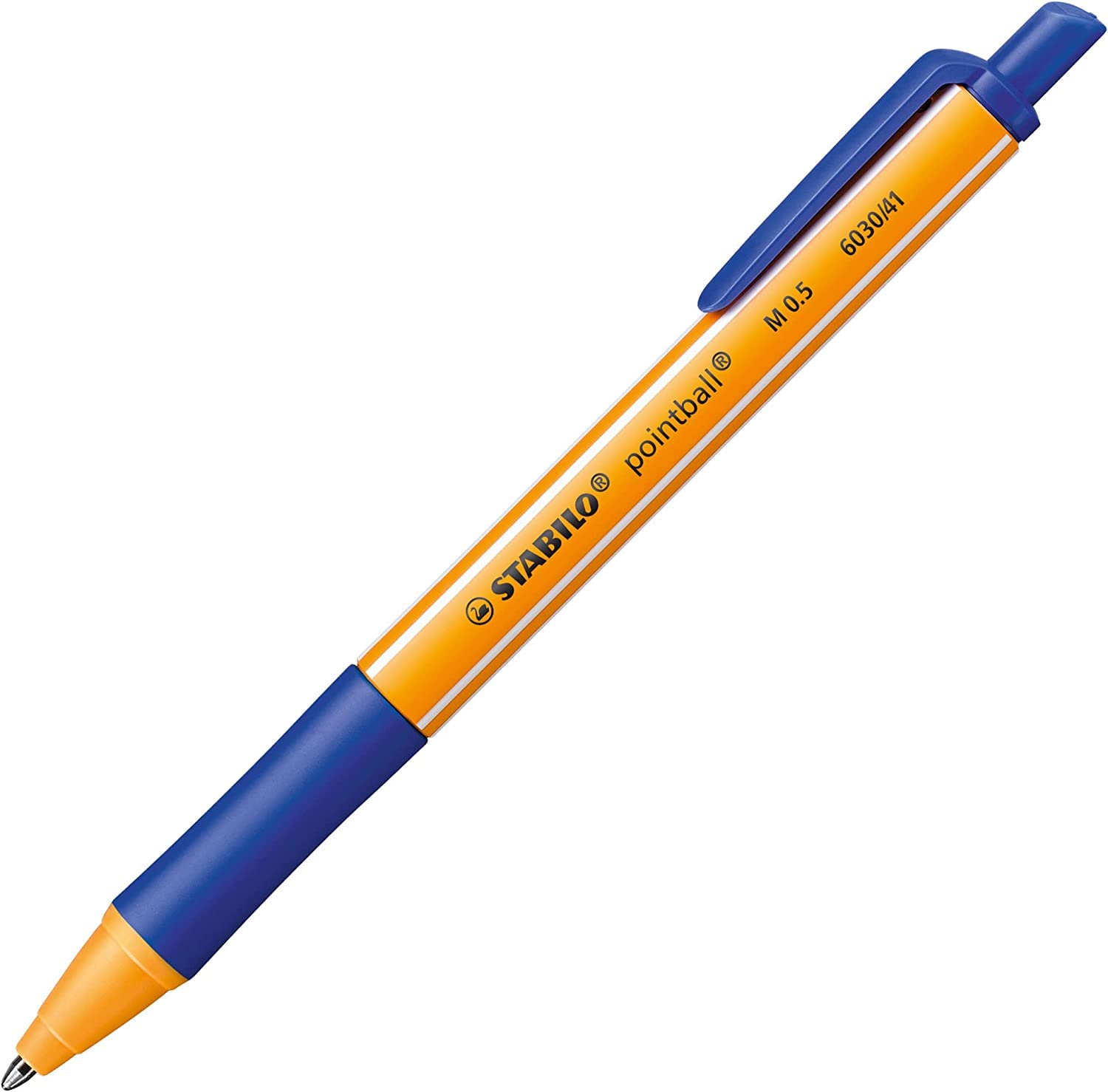 STABILO 'POINTBALL' RETRACTABLE BALLPOINT PEN BLUE INK (PACK OF 3)