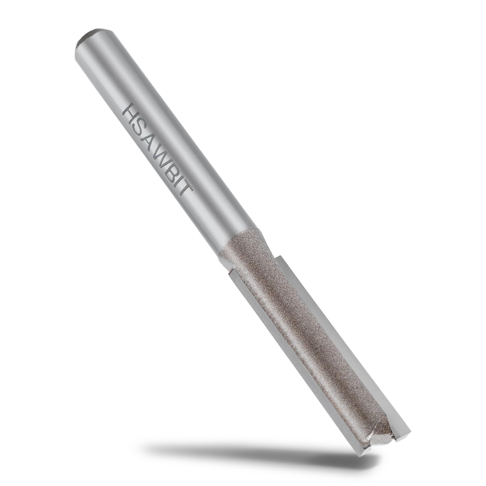 hsawbit Straight 2-Flute Router Cutter, 1/4 Inch Shank, 8mm Cut Diameter & 30mm Cut Length, Flush Trim Router Bit for Woodworking