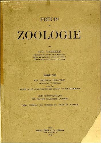 Precis De Zoologie Tome Vii Les Vertebres Tetrapodes Amphibiens Et Reptiles Amazon De Lameere Aug Bucher