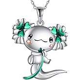 DkakoJew Cute Axolotl Necklace for Girls Boys Pendant Necklaces Gifts Jewelry Gifts for Girls Daughter Boys Son Granddaughter Niece Birthday Christmas Graduation Gift over 3 years old.