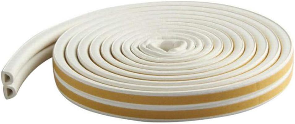 Door Window Weather Seal Strip,Self Adhesive Rubber Foam Seal Strip Gap Blocker,Door/Window Anti-Collision 32ft White