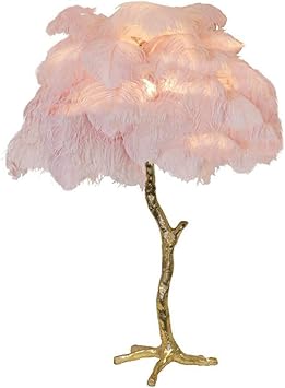 ostrich feather table lamp