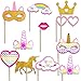 Sakolla Unicorn Photo Booth Props - 10PCS Rainbow Unicorn Pegasus Photobooth Props for Kids Birthday Party, Baby Shower, Wedding, Unicorn Party Favors