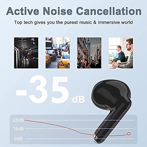 ایگرد | قیمت و خرید Wireless Earbuds Air Podswireless Bluetooth Headphones  CVC 8.0 Noise Cancelling Earpods in-Ear Ear Buds IPX6 Waterproof Earphones  Air Buds Built-in Mic for iPhone/Android/Samsung Ear Plugs (Black)
