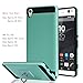 Sony Xperia XA Ultra / Xperia C6 Case With Phone Stand,Ymhxcy [Metal Brushed Texture] Hybrid Dual Layer Full-Body Shockproof Protective Cover Shell For Xperia C6-LS Mint