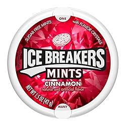 ICE BREAKERS Cinnamon With Cooling Crystals, Sugar
