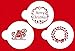 Designer Stencils Holiday Christmas Greetings Cake Stencils, Beige/semi-transparent