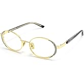 VOOGLAM Blue Light Glasses for Women Men Anti Eyestrain Dry Eyes Round Frame Eyeglasses Vortex