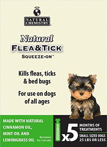 Natural Chemistry 11262 Flea & Tick Squeeze On for Small Dogs, 25 lb