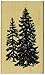Inkadinkado Pine Tree Wood Stamp for Arts and Crafts, 2.5'' W x 1.5'' L