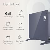Devola Designer WiFi Glass Panel Heater 2500W with Timer Thermostat Remote view 2