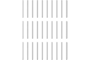 HARFINGTON 50pcs Dowel Pins M2(2mm) x 30mm 304 Stainless Steel Cylindrical Shelf Support Peg Pin Rod Fasten Elements for Metal Devices Wood Furniture DIY Installation, Silver