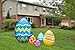 aahs!! Engraving Easter Egg Yard Signs, Outdoor Decorations 5 Pieces