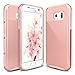 Hinpia Galaxy S6 Case (Not Fit S6 Edge/ S6 Edge Plus) 2 in 1 Dual Layer Heavy Duty Rugged Shockproof Slim Protective Hard Soft Rubber Bumper Case Cover for Samsung Galaxy S6 (Rose Gold)