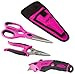 The Original Pink Box PBC3CUT Scissor, Cutter and Utility Knife Bundle