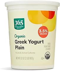 Organic Greek Whole Milk Yogurt, Plain, 32 oz