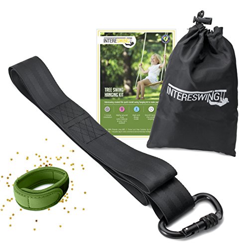 Heavy Duty Tree Swing Hanging Strap Kit Perfect For Tire,  Saucer and Disc Swings 60 inch