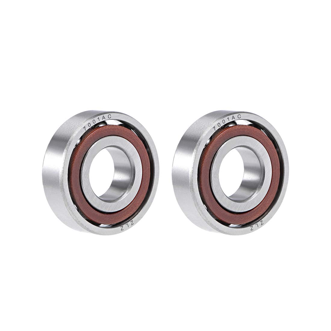 uxcell 7001AC Angular Contact Ball Bearing 12x28x8mm, Single Row, Open, 25° Contact Angle 2pcs