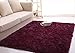 Ultra Soft 4.5 Cm Thick Indoor Morden Area Rugs Pads, New Arrival Fashion Color [Bedroom] [Livingroom] [Sitting-room] [Rugs] [Blanket] [Footcloth] for Home Decorate. Size: 4 Feet X 5 Feet (Claret red)
