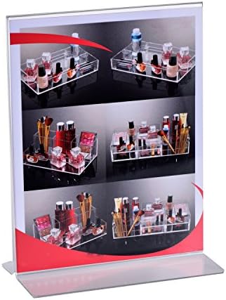 Lafun (Pack of 6) Clear Table Card Display Photo Frame Upright Menu 6 X 8 Inches