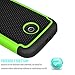Motorola Moto E Case, Moto E 1st Gen Case, Tekcoo(TM) [Tmajor Series] [Green/Black] Shock Absorbing Hybrid Rubber Grip Plastic Impact Defender Rugged Slim Hard Case Cover Shell for Moto E 2014