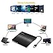 External CD Drive, Rodzon USB 3.0 CD/DVD +/-RW Drive, Compact DVD CD ROM Writer/Rewriter/Burner, High Speed 5Gbps for Macbook/Laptop/Desktop/Tablet/Chromebook Windows 7/8.1/10 and Linux OS-Slim Black