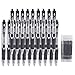 feela Gel Pens, 40 Pack Black Ink Gel Retractable Medium Point Pens Set, 20 Rollerball Pens with 20 Refills Smooth Writing with Comfort Grip