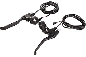 ebike Brake Lever,Aluminum ycle Brake Levers,Left&Right EBike ycle Electric Brake Lever with Wires Aluminum Alloy Protevtive 