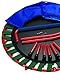 GYMENIST Kids Trampoline Portable & Foldable - 36 Inch. Durable Construction with Padded Frame Cover and Handle Bar - Red Blue (Red - Blue)