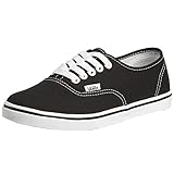 Vans Unisex Authentic Lo Pro Skate Shoe (9 B(M) US Women/7.5 D(M) US Men, Black/True White)