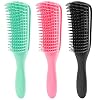 Detangling Brush for Curly Hair, WHAVEL 3 Pack Detangler Hair Brushes for Natural Afro America/African Hair, Textured 3a…