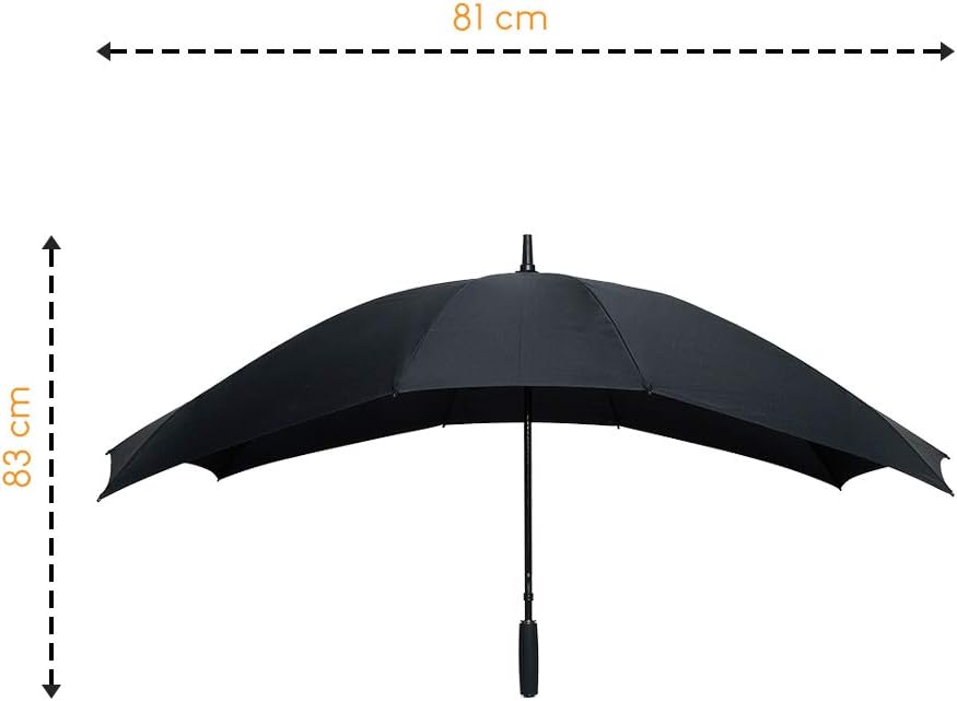 Le Monde du Parapluie FalconetW3NOIR Straight Umbrella for Two People XXL Umbrella 140 cm Diameter - Image 5