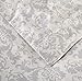 Amazon Brand – Pinzon Paris Printed Egyptian Cotton Sateen 3 Piece Duvet Set - King, Light Gray, Filigree