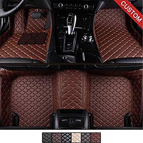 fgnjdhujn Custom Car Floor Mats for Mercedes-Benz S Class S500 S550 W222 2014-2019, Laser Measured Faux Leather All Weather Full Coverage Waterproof Carpets XPE Car Liner (Black with Red Stitching)
