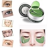 YRD TECH 1Set 60 Pcs Wholesale New Green Tea Powder Gel Collagen Eye Mask Masks Sheet (green)