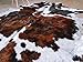 ecowhides 100% Genuine Brazilian Cowhide Rug - Tricolor, Brown, Black & White - Luxury Cowskin Leather Area Rug Decor (X=Large) 7 x 6 ft