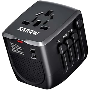 SARQW Travel Converter Adapter Voltage Converter that Steps Down 220 Volts to 110 Volts for use in Over 200 Countries,Includi