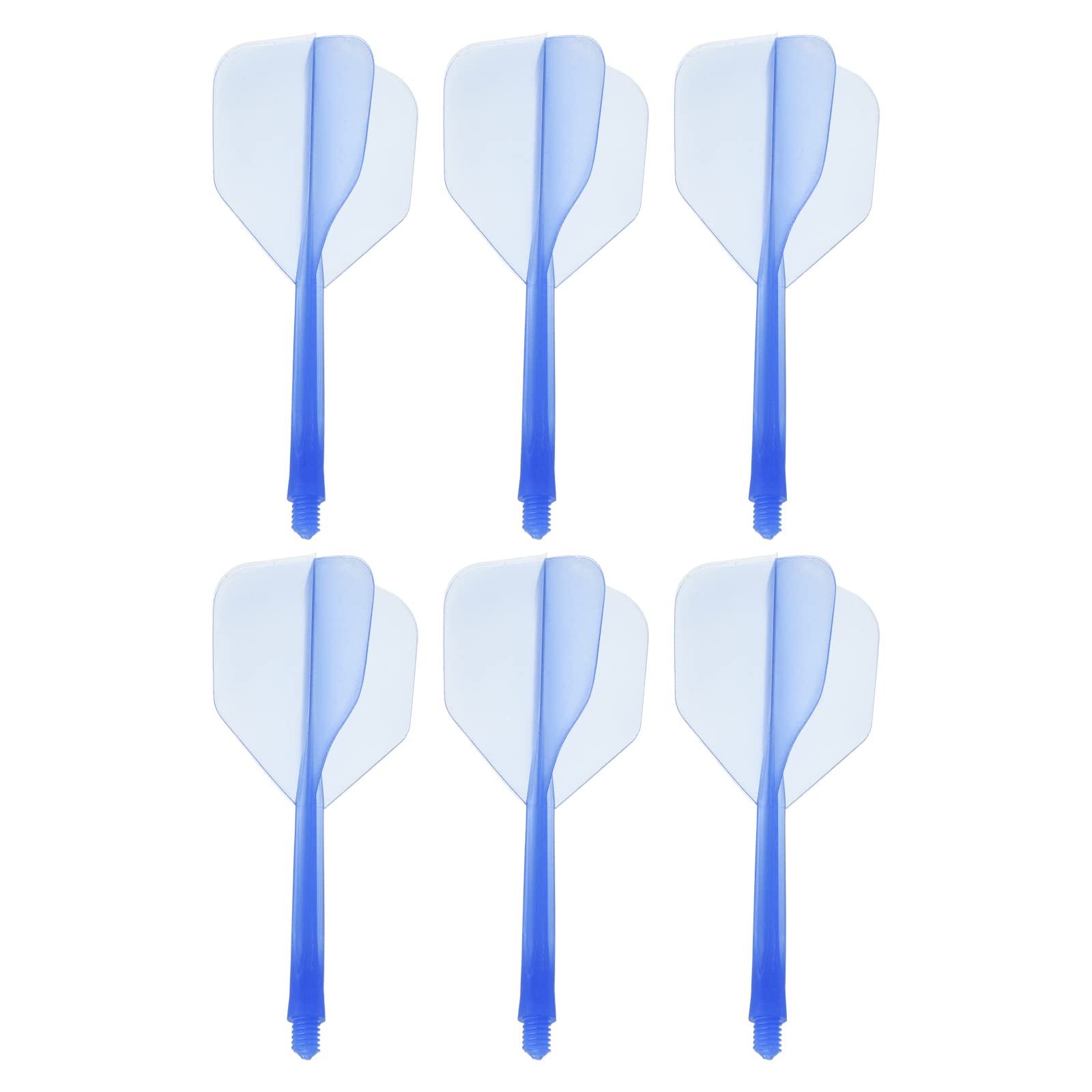 PATIKIL Integrated Dart Shaft & Flights, 6 Pack Durable Plastic Dart Flight Set, Blue