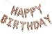 LANGXUN Foil Happy Birthday Balloons Banner for Birthday Party Supplies and Birthday Decorations (Rose Gold)