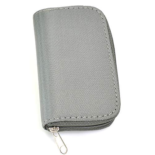 Memory Card Cases, 2 Packs Bestshoot Memory Card Holder Bags Pouch Organizer Keeper 22 Slot SD Micro SD CF SDHC SDXC MMC Secure Digital Compact Flash Cards Wall Bags for Media Storage (Black + Grey)
