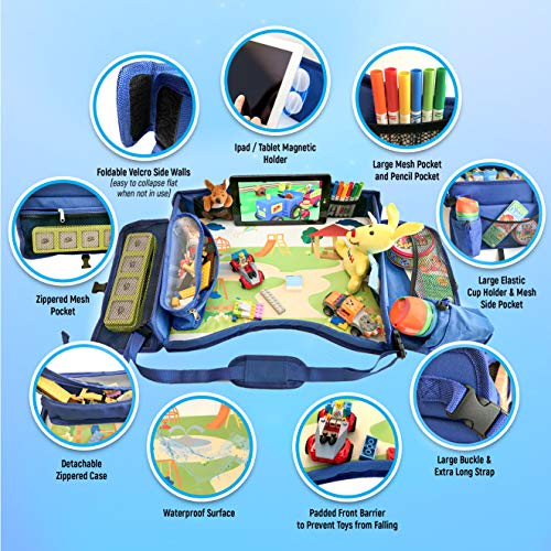 Kids Travel Tray, Toddler Car Seat Activity Tray Organizer, Play