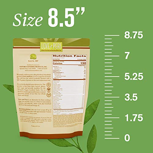 Nature's Sunshine Love and Peas, Sugar Free, 675gr. Bag | Vegan Protein Powder with Natural Pea Protein and Other Nourishing Whole Foods and Nutrients - Thumbnail 2