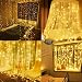 Neretva 600 LEDs Window Curtain String Lights, 19.68FTx9.84FT, 8 Modes Linkable, Twinkle Lights for Christmas Party Wedding Home Patio Outdoor Indoor Decorative Lights (Warm White)