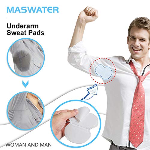Underarm Sweat Pads for Men- MASWATER Armpit Underarm Shields Fight Hyperhidrosis for Men and Women[ 50 Pack /25 Pairs ] Disposable Dress Guards/Shields, Sweat-Free Armpit Protection - Thumbnail 7